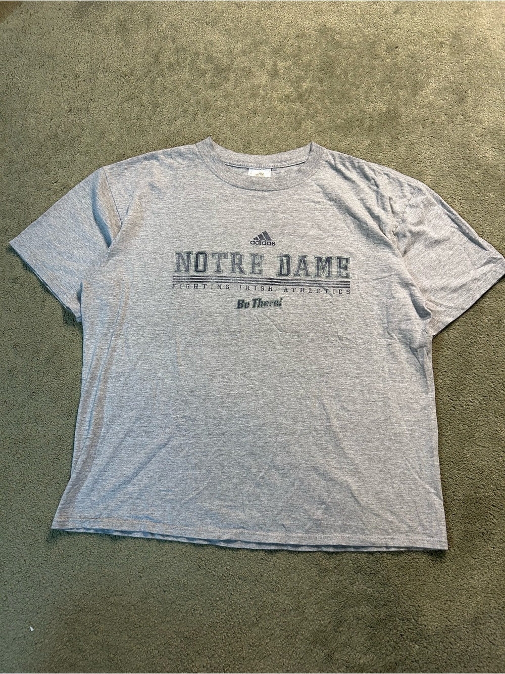 Vintage Y2K Adidas Notre Same Fighting Irish T Shirt XL Faded NCAA
